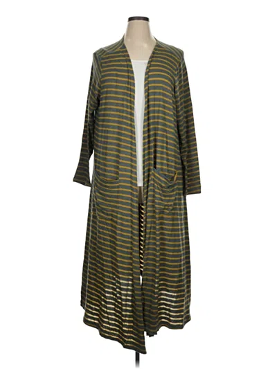 Pre-owned Lularoe Cardigan Sweater In Green