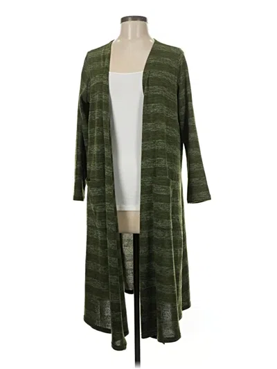 Pre-owned Lularoe Cardigan Sweater In Green