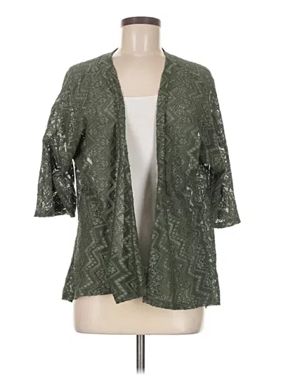 Pre-owned Lularoe Cardigan Sweater In Green
