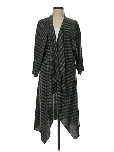 Pre-owned Lularoe Cardigan Sweater In Green