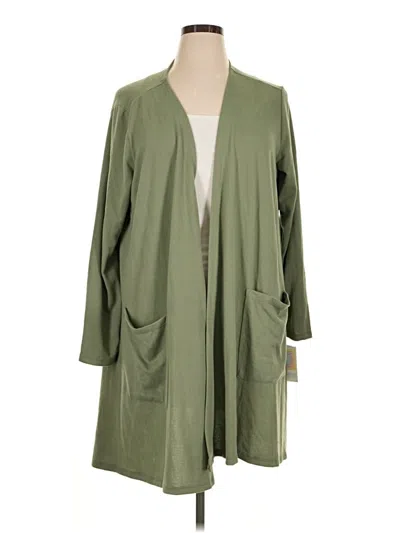 Pre-owned Lularoe Cardigan Sweater In Green