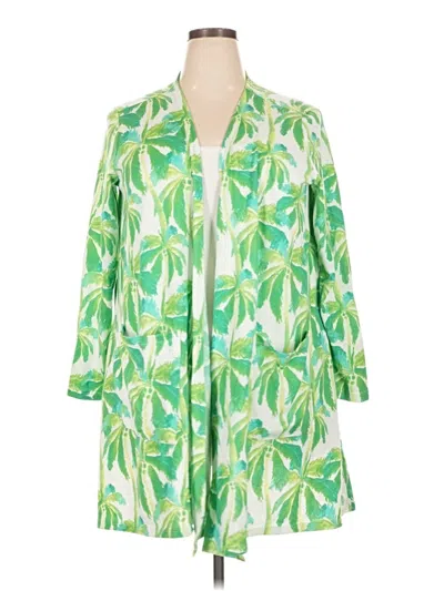 Pre-owned Lularoe Cardigan Sweater In Green