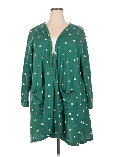 Pre-owned Lularoe Cardigan Sweater In Green