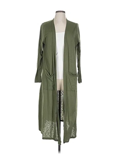 Pre-owned Lularoe Cardigan Sweater In Green