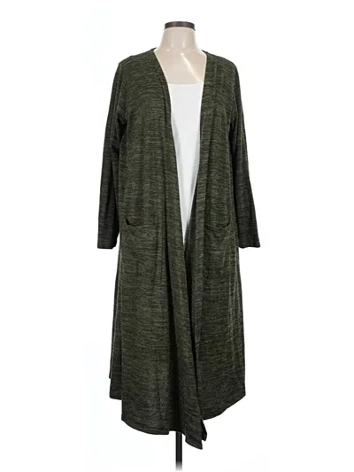 Pre-owned Lularoe Cardigan Sweater In Green