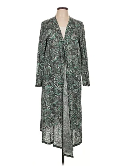 Pre-owned Lularoe Cardigan Sweater In Green
