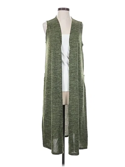 Pre-owned Lularoe Cardigan Sweater In Green