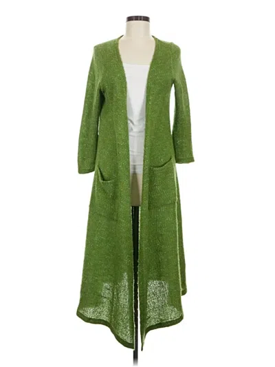 Pre-owned Lularoe Cardigan Sweater In Green