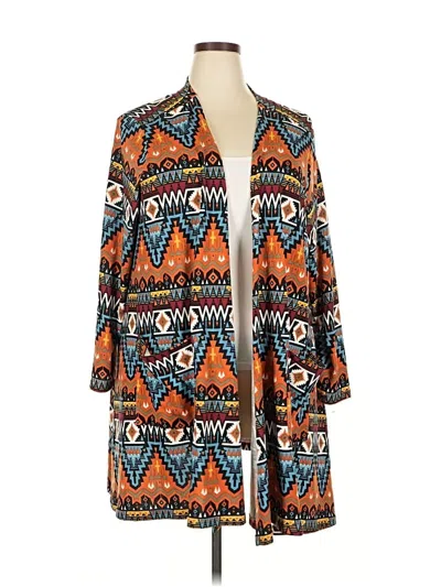 Pre-owned Lularoe Cardigan Sweater In Orange