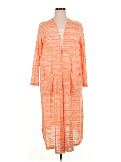 Pre-owned Lularoe Cardigan Sweater In Orange