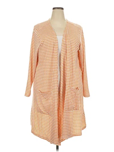 Pre-owned Lularoe Cardigan Sweater In Orange