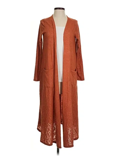 Pre-owned Lularoe Cardigan Sweater In Orange