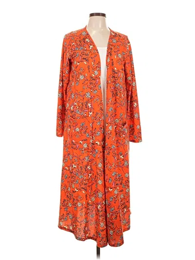 Pre-owned Lularoe Cardigan Sweater In Orange