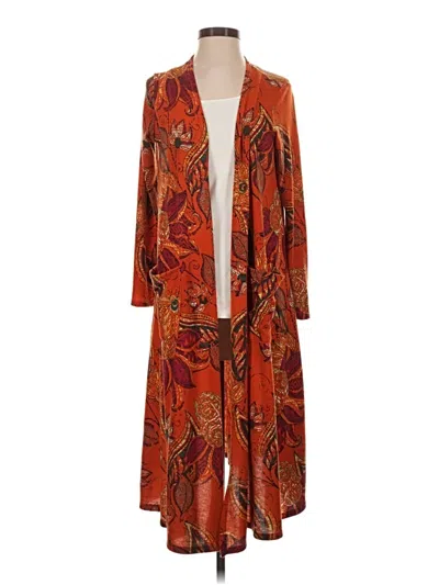 Pre-owned Lularoe Cardigan Sweater In Orange