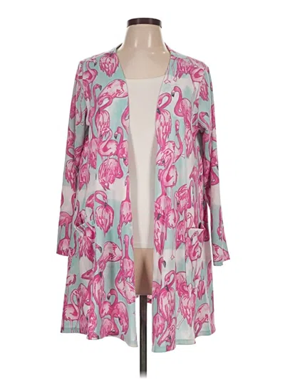 Pre-owned Lularoe Cardigan Sweater In Pink