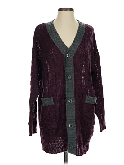 Pre-owned Lularoe Cardigan Sweater In Purple