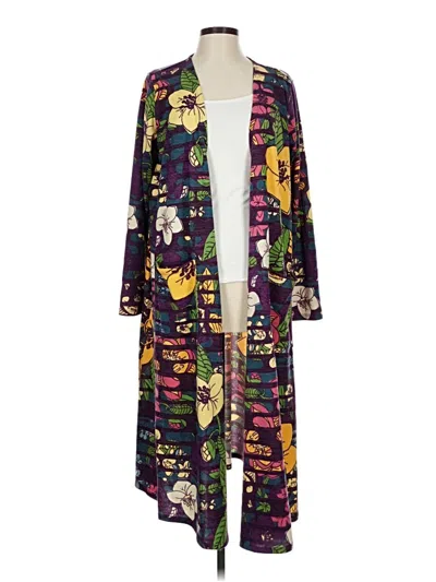 Pre-owned Lularoe Cardigan Sweater In Purple