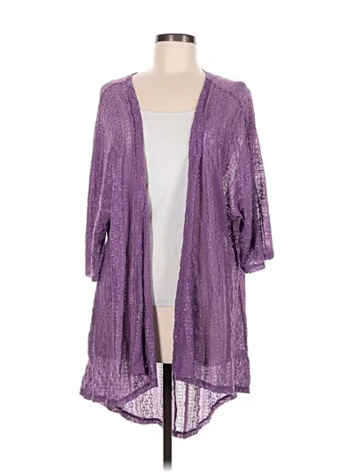 Pre-owned Lularoe Cardigan Sweater In Purple