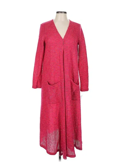 Pre-owned Lularoe Cardigan Sweater In Red