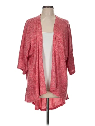 Pre-owned Lularoe Cardigan Sweater In Red