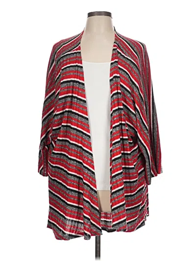 Pre-owned Lularoe Cardigan Sweater In Red