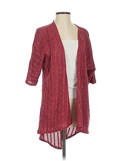 Pre-owned Lularoe Cardigan Sweater In Red