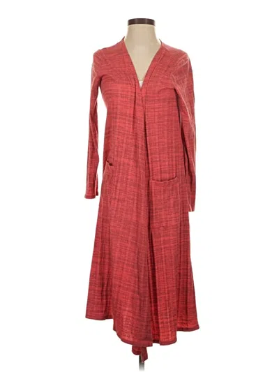 Pre-owned Lularoe Cardigan Sweater In Red