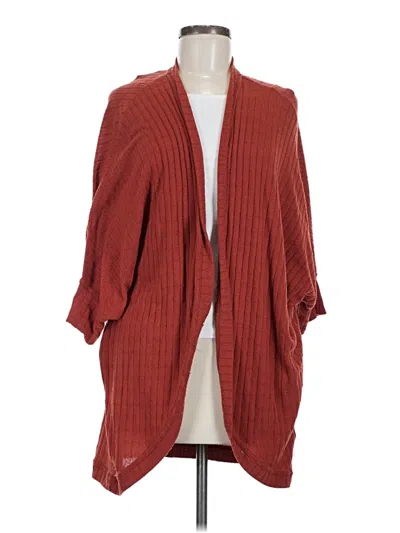 Pre-owned Lularoe Cardigan Sweater In Red