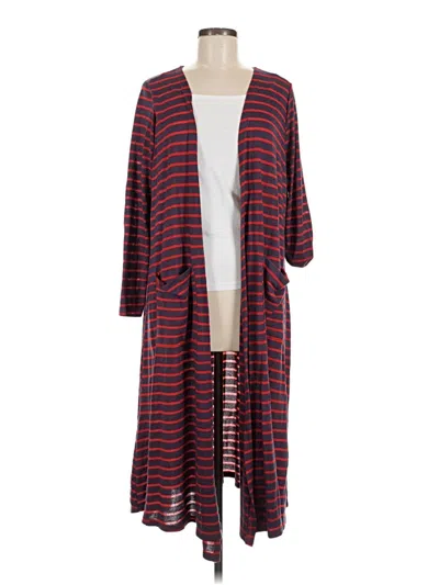 Pre-owned Lularoe Cardigan Sweater In Red