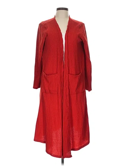 Pre-owned Lularoe Cardigan Sweater In Red