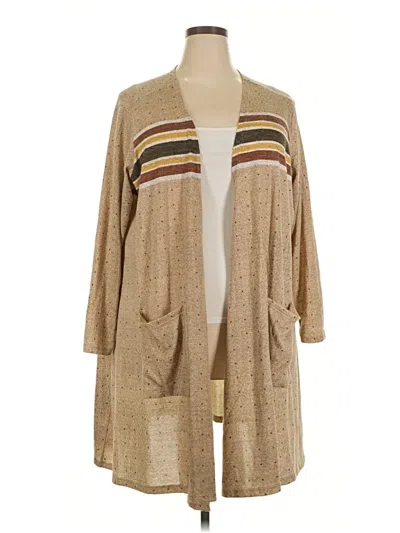 Pre-owned Lularoe Cardigan Sweater In Tan