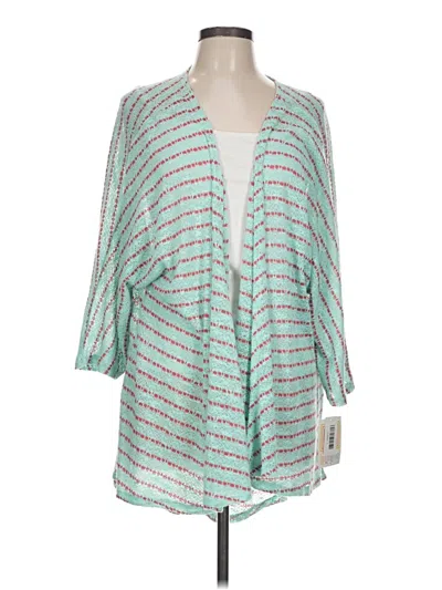 Pre-owned Lularoe Cardigan Sweater In Teal