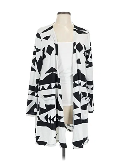 Pre-owned Lularoe Cardigan Sweater In White