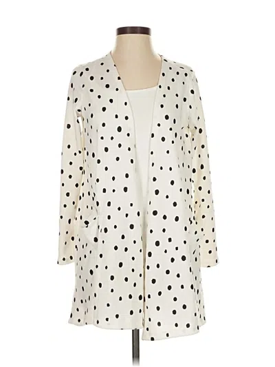 Pre-owned Lularoe Cardigan Sweater In White