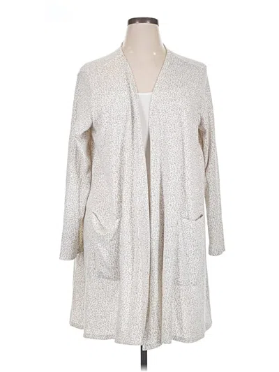 Pre-owned Lularoe Cardigan Sweater In White