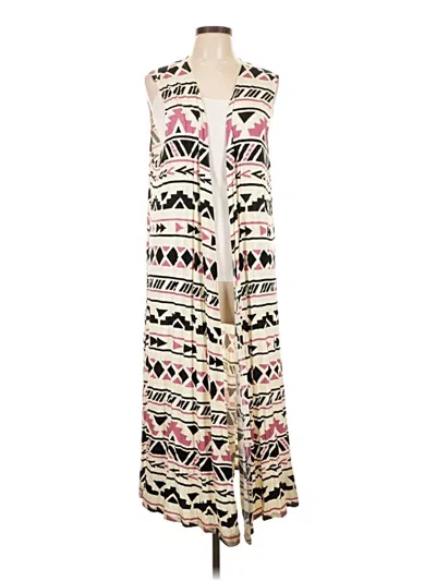 Pre-owned Lularoe Cardigan Sweater In White