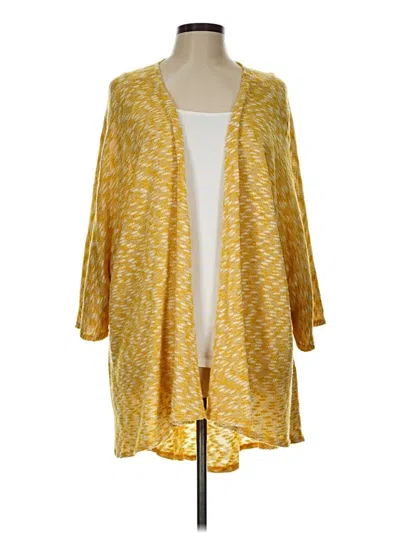 Pre-owned Lularoe Cardigan Sweater In Yellow