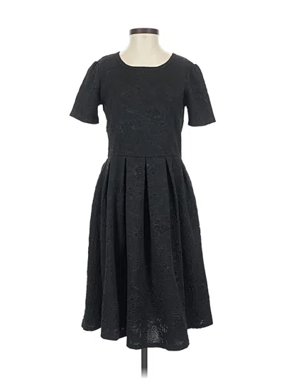 Pre-owned Lularoe Casual Dress In Black
