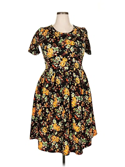 Pre-owned Lularoe Casual Dress In Black