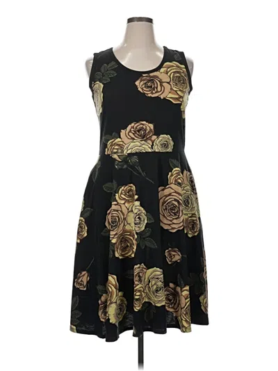 Pre-owned Lularoe Casual Dress In Black