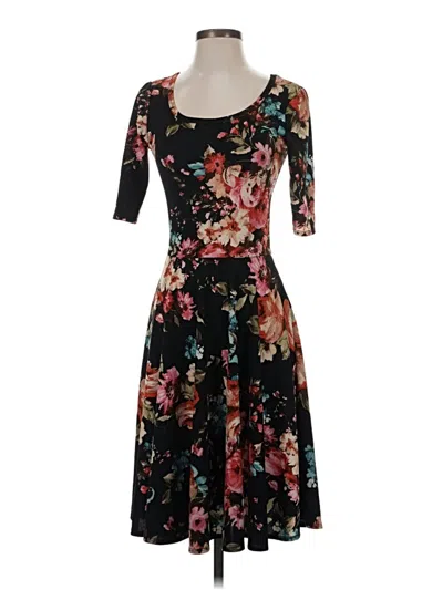 Pre-owned Lularoe Casual Dress In Black