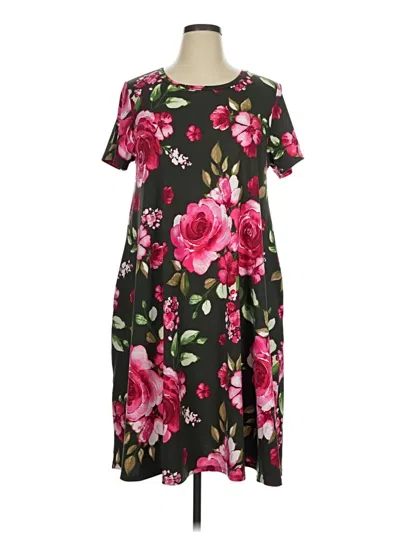 Pre-owned Lularoe Casual Dress In Black
