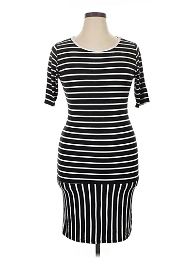 Pre-owned Lularoe Casual Dress In Black