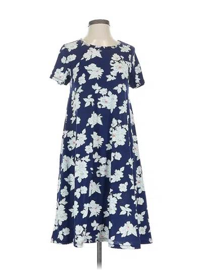 Pre-owned Lularoe Casual Dress In Blue