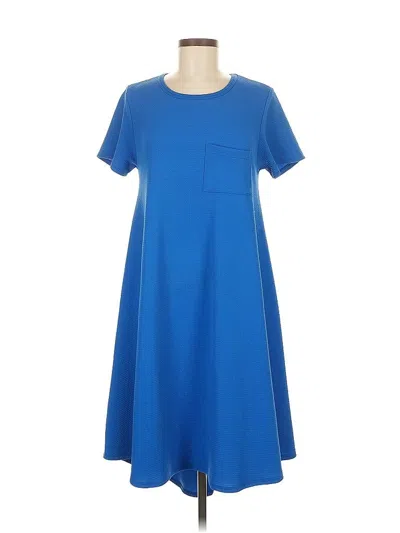 Pre-owned Lularoe Casual Dress In Blue