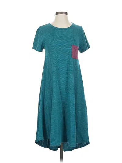 Pre-owned Lularoe Casual Dress In Blue