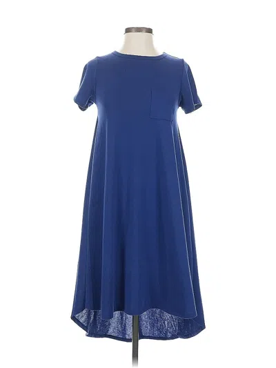 Pre-owned Lularoe Casual Dress In Blue