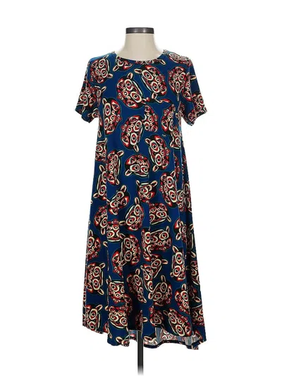 Pre-owned Lularoe Casual Dress In Blue