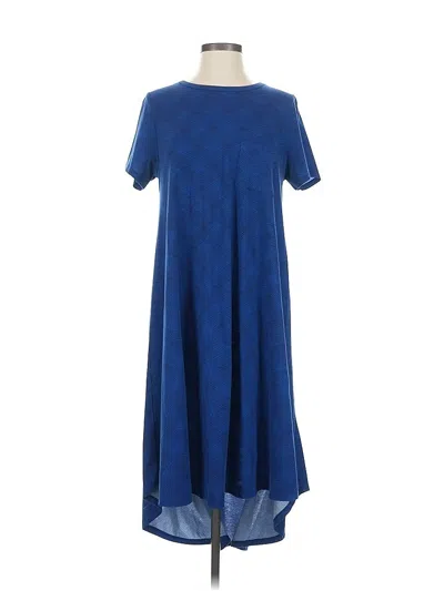 Pre-owned Lularoe Casual Dress In Blue