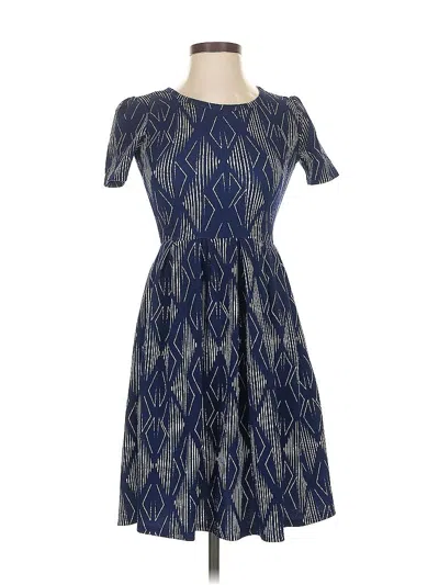 Pre-owned Lularoe Casual Dress In Blue